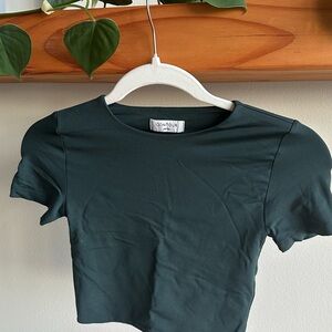 Aritzia Dark Green Crop Top